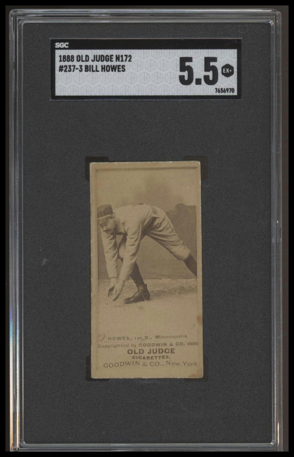 1887 OLD JUDGE BILL HOWES 237-3 EX+ N172 FIELDING SGC 5.5 MINNEAPOLIS MILLERS