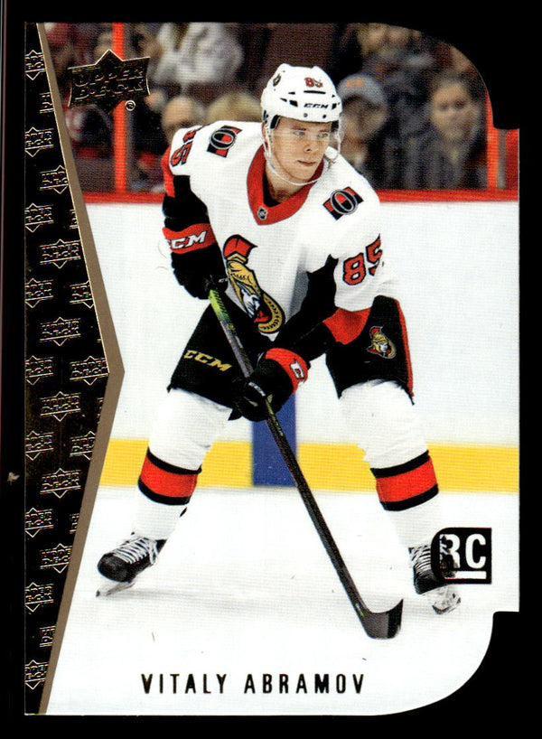 2019 UPPER DECK VITALY ABRAMOV 9 MINT RC TRIBUTE DIE CUTS HOCKEY OTTAWA SENATORS