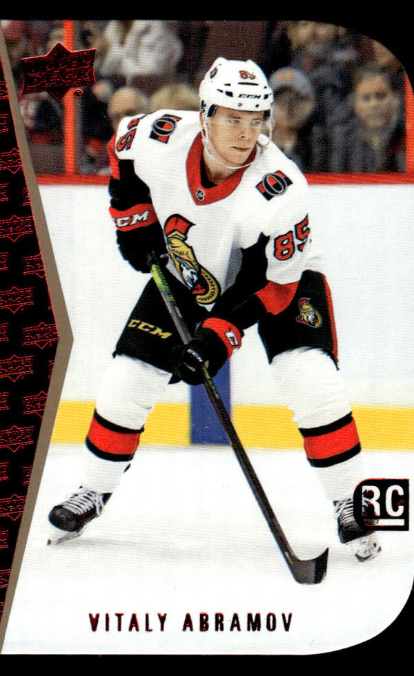 2019 UPPER DECK VITALY ABRAMOV 9 MINT RC DIE CUTS RED HOCKEY OTTAWA SENATORS