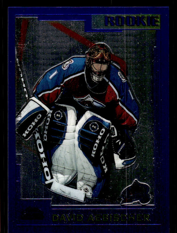 2000 TOPPS CHROME DAVID AEBISCHER 244 MINT ROOKIES BLUE 818/1250 HOCKEY COLORADO AVALANCHE