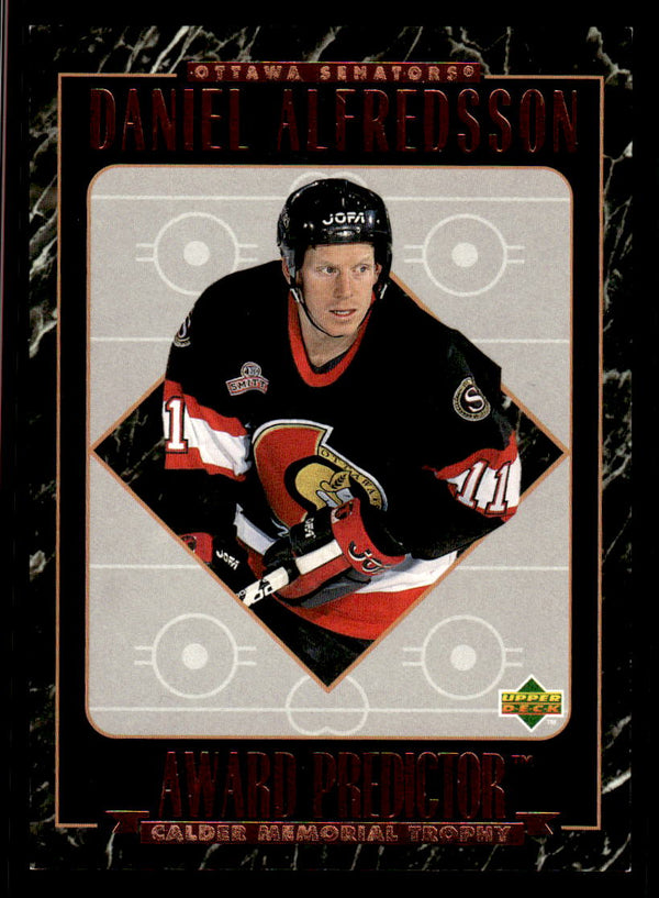 1995 UPPER DECK DANIEL ALFREDSSON H23 MINT PREDICTORS HOBBY RC HOCKEY OTTAWA SENATORS