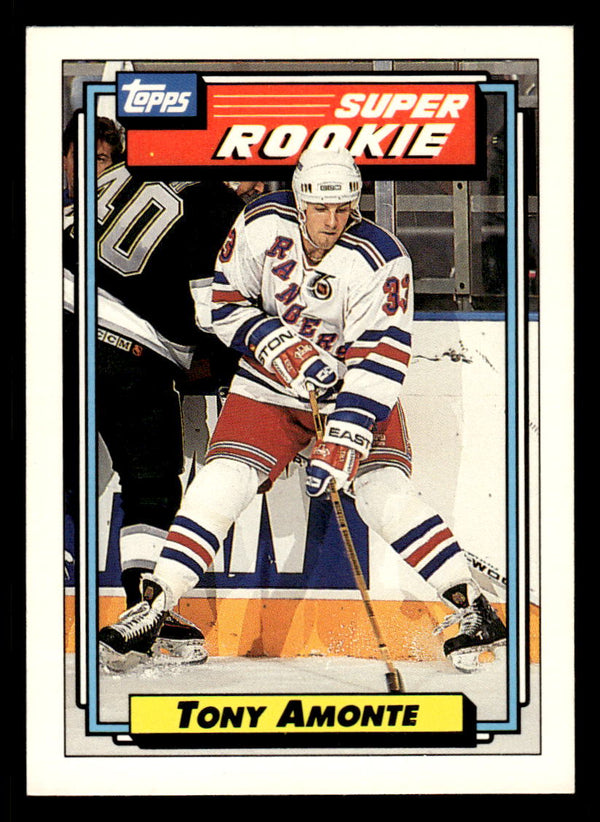 1992 TOPPS TONY AMONTE 6 MINT HOCKEY NEW YORK RANGERS