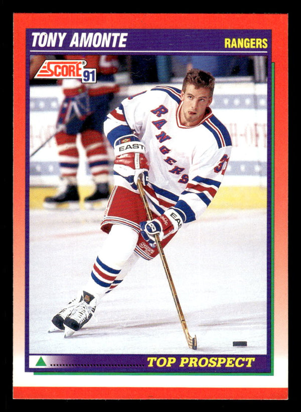 1991 SCORE AMERICAN TONY AMONTE 398 MINT RC HOCKEY NEW YORK RANGERS