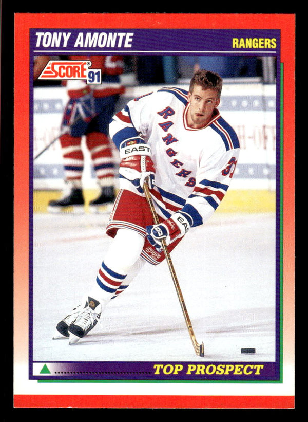 1991 SCORE AMERICAN TONY AMONTE 398 MINT RC HOCKEY NEW YORK RANGERS