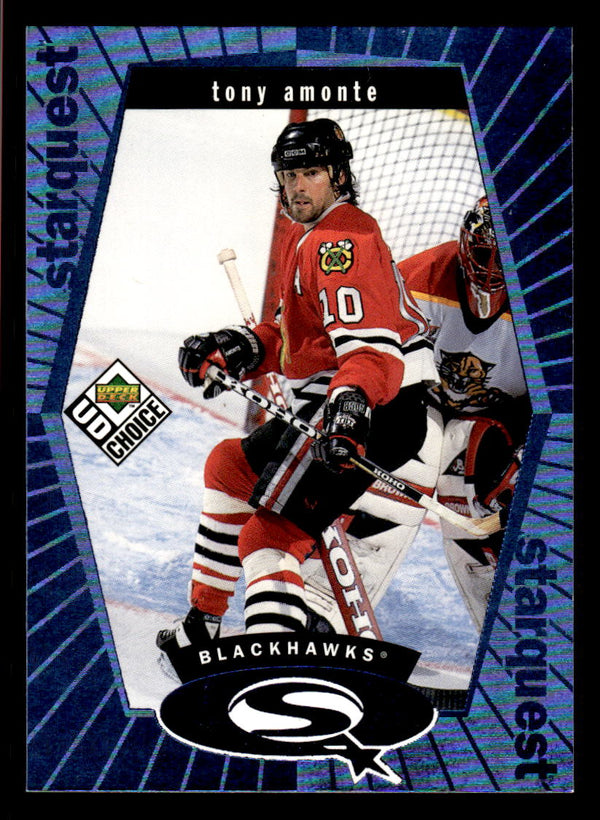 1998 UD CHOICE TONY AMONTE SQ26 MINT STARQUEST BLUE HOCKEY CHICAGO BLACKHAWKS