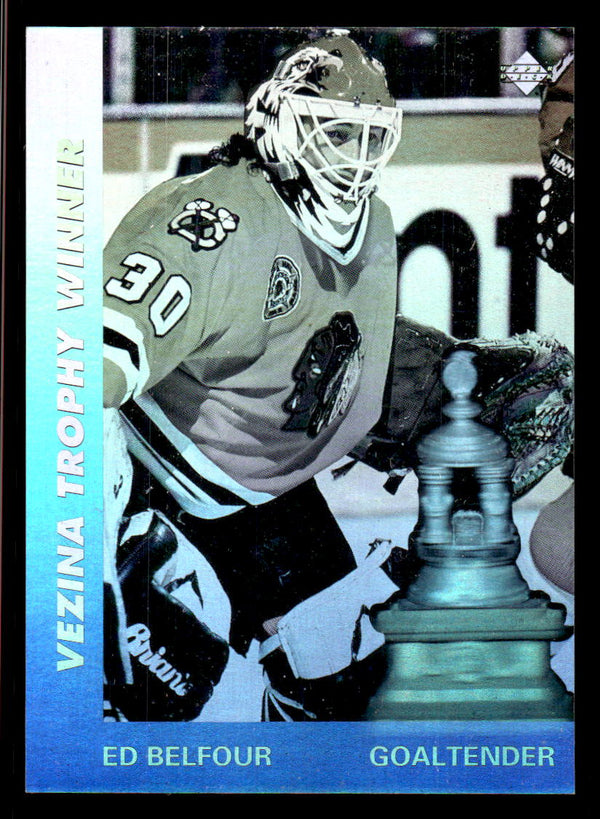 1991 UPPER DECK ED BELFOUR AW7 MINT WIN HOLOGRAMS HOCKEY CHICAGO BLACKHAWKS