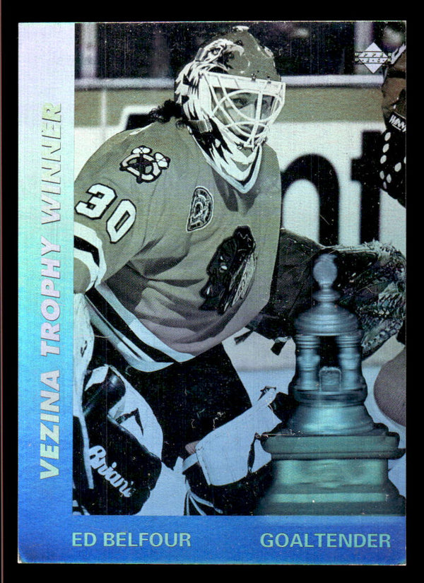 1991 UPPER DECK ED BELFOUR AW7 MINT AWARD WIN HOLOGRAMS HOCKEY CHICAGO BLACKHAWK