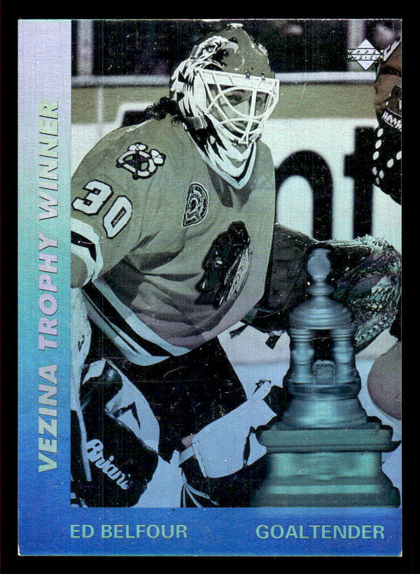 1991 UPPER DECK ED BELFOUR AW7 MINT AWARD WIN HOLOGRAMS HOCKEY CHICAGO BLACKHAWK