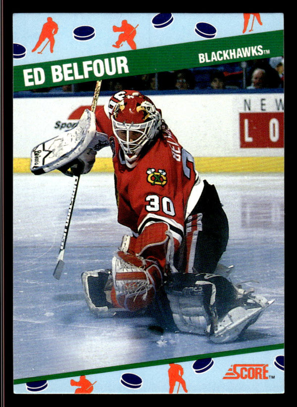 1991 SCORE 12TH NATIONAL SPORTS ED BELFOUR 6 MINT HOCKEY CHICAGO BLACKHAWKS