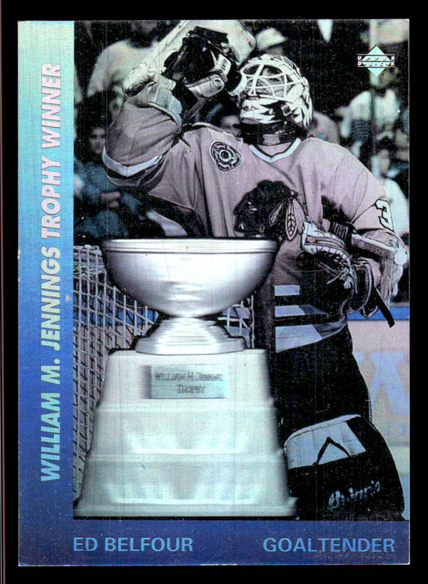 1991 UPPER DECK ED BELFOUR AW2 MINT AWARD WIN HOLOGRAMS HOCKEY CHICAGO BLACKHAWK