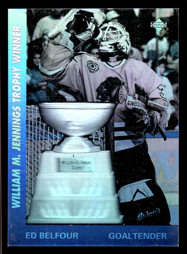 1991 UPPER DECK ED BELFOUR AW2 MINT AWARD WIN HOLOGRAMS HOCKEY CHICAGO BLACKHAWK