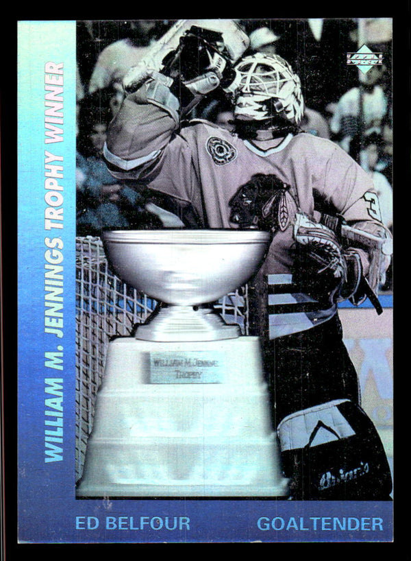 1991 UPPER DECK ED BELFOUR AW2 MINT AWARD WIN HOLOGRAMS HOCKEY CHICAGO BLACKHAWK