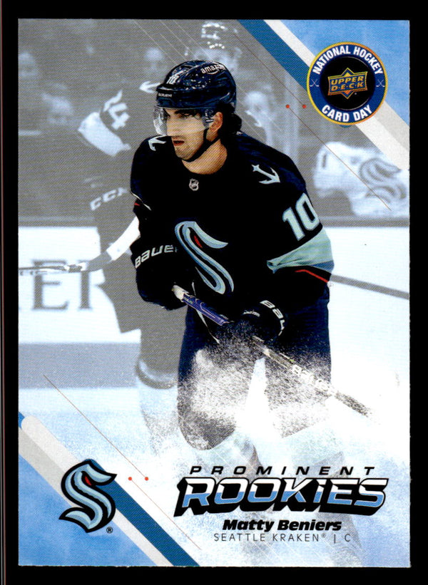 2023 UPPER DECK NATIONAL CARDDAY MATTY BENIERS NHCD-6 MINT HOCKEY SEATTLE KRAKEN