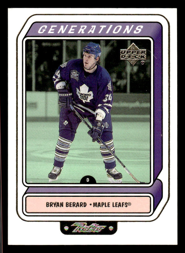 1999 UPPER DECK RETRO BRYAN BERARD G1C MINT GENERATION HOCKEY TORONTO MAPLE LEAF