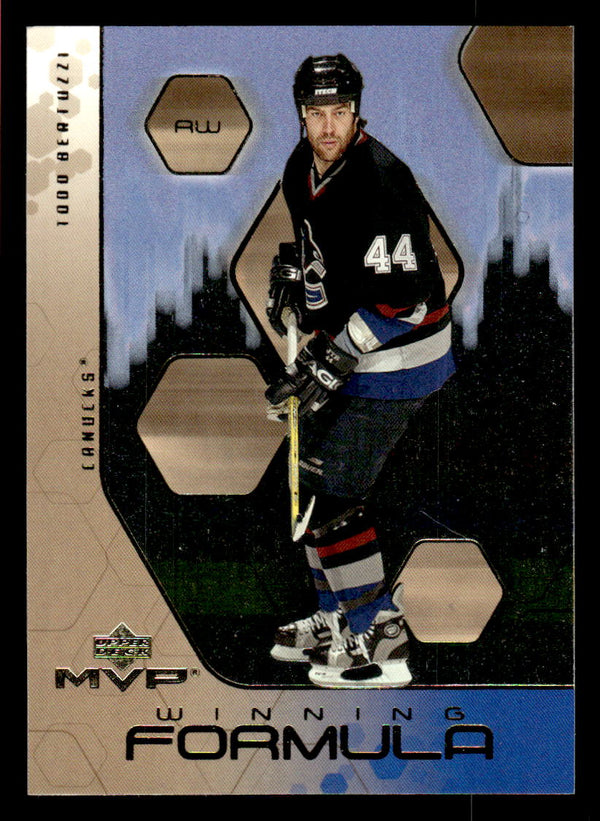 2003 UPPER DECK MVP TODD BERTUZZI WF2 MINT WIN FORMULA HOCKEY VANCOUVER CANUCKS