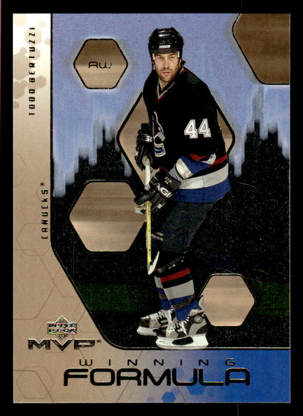 2003 UPPER DECK MVP TODD BERTUZZI WF2 MINT WIN FORMULA HOCKEY VANCOUVER CANUCKS
