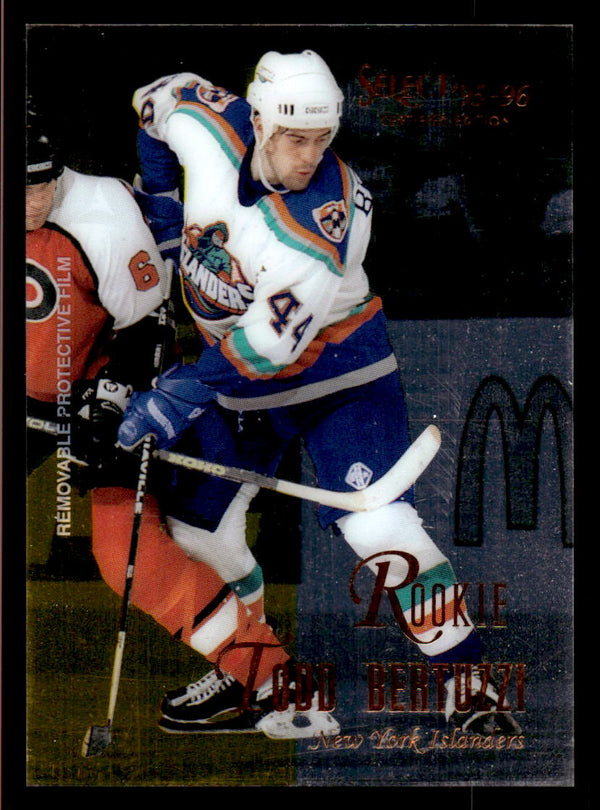 1995 SELECT CERTIFIED TODD BERTUZZI 123 MINT RC HOCKEY NEW YORK ISLANDERS