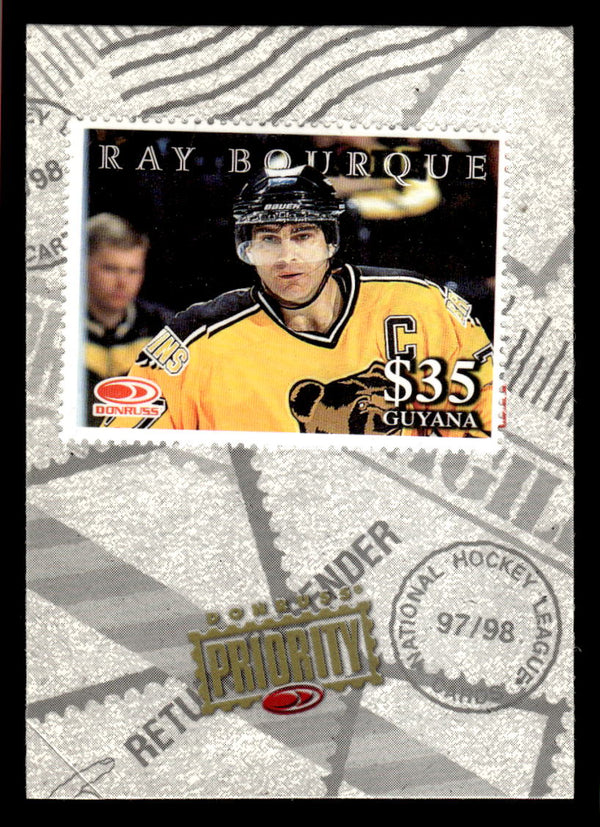 1997 DONRUSS PRIORITY RAY BOURQUE NNO MINT STAMPS HOCKEY BOSTON BRUINS