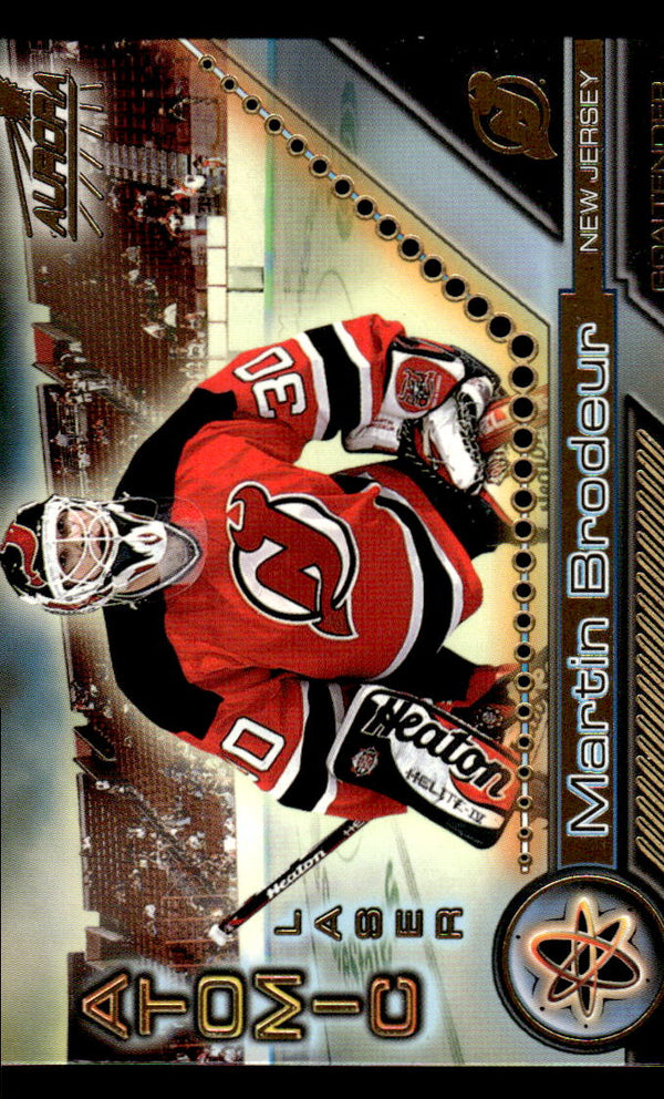 1998 PACIFIC AURORA MARTIN BRODEUR 12 MINT ATOMIC LASER CUTS HOCKEY NEW JERSEY DEVILS