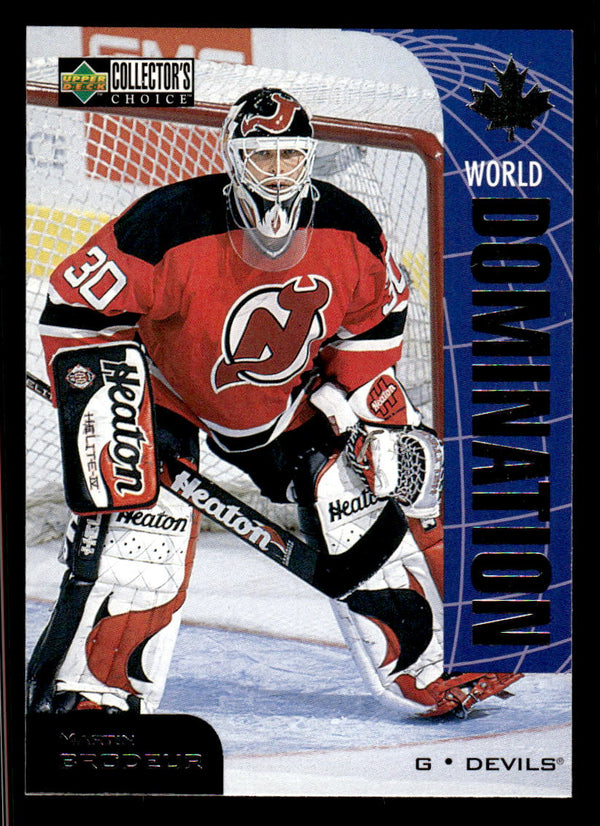 1997 COLLECTORS CHOICE MARTIN BRODEUR W20 MINT WORLD DOM HOCKEY NEW JERSEY DEVIL