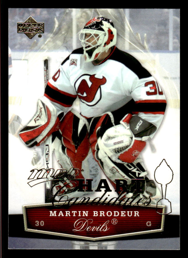 2007 UPPER DECK MVP MARTIN BRODEUR HC3 MINT HART HOCKEY NEW JERSEY DEVILS