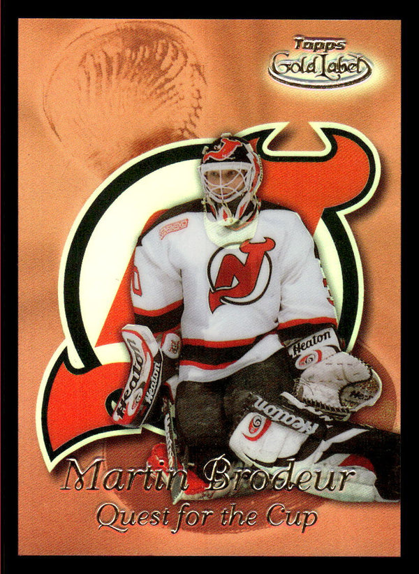 1999 TOPPS GOLD LABEL MARTIN BRODEUR QC5 MINT QUEST FOR THE CUP HOCKEY NEW JERSEY DEVILS