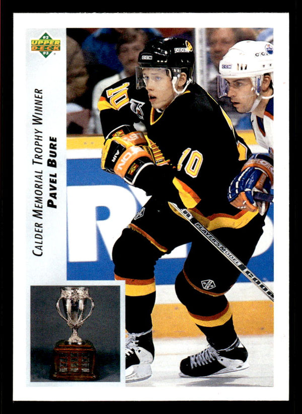 1992 UPPER DECK PAVEL BURE 431b MINT UPPER DECK TEXT AND LOGO HOLOGRAM HOCKEY VANCOUVER CANUCKS