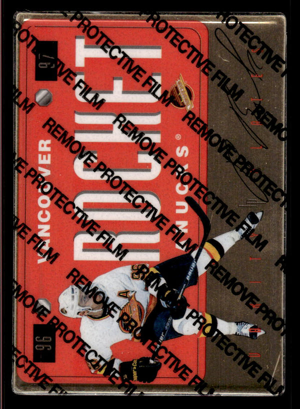 1996 LEAF PREFERRED PAVEL BURE 9 MINT VANITY PLATES GOLD HOCKEY VANCOUVER CANUCKS