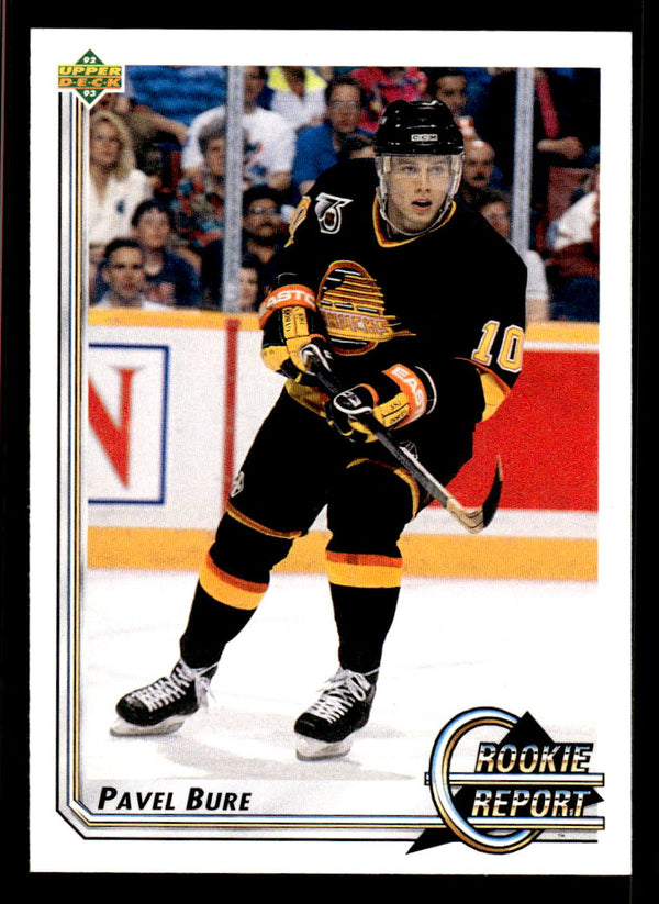 1992 UPPER DECK PAVEL BURE 362b MINT UPPER DECK TEXT AND LOGO HOLOGRAM HOCKEY VANCOUVER CANUCKS