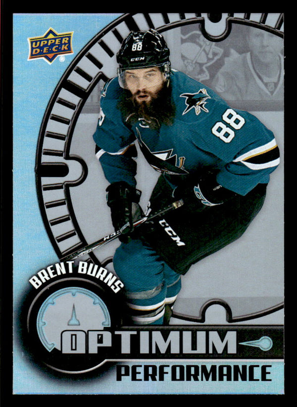 2016 UPPER DECK OVERTIME BRENT BURNS OP-9 MINT PERFORMANCE HOCKEY SAN JOSE SHARK