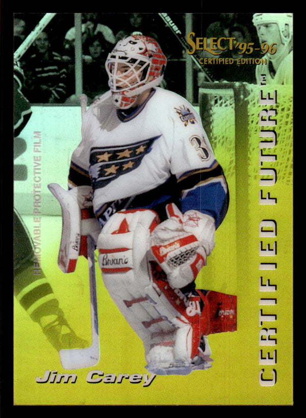 1995 SELECT CERTIFIED JIM CAREY 2 MINT CERTIFIED FUTURE WASHINGTON CAPITALS