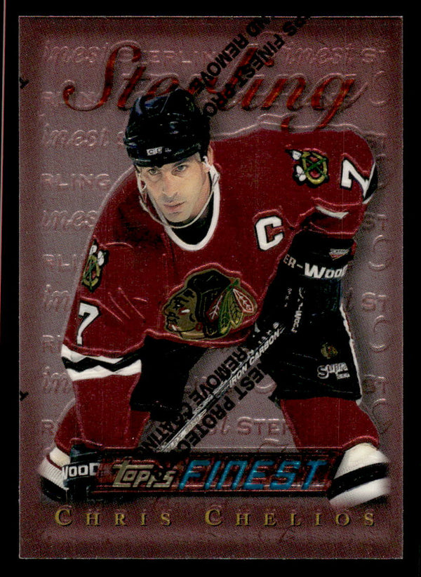 1995 FINEST CHRIS CHELIOS 121 MINT REFRACTORS HOCKEY CHICAGO BLACKHAWKS