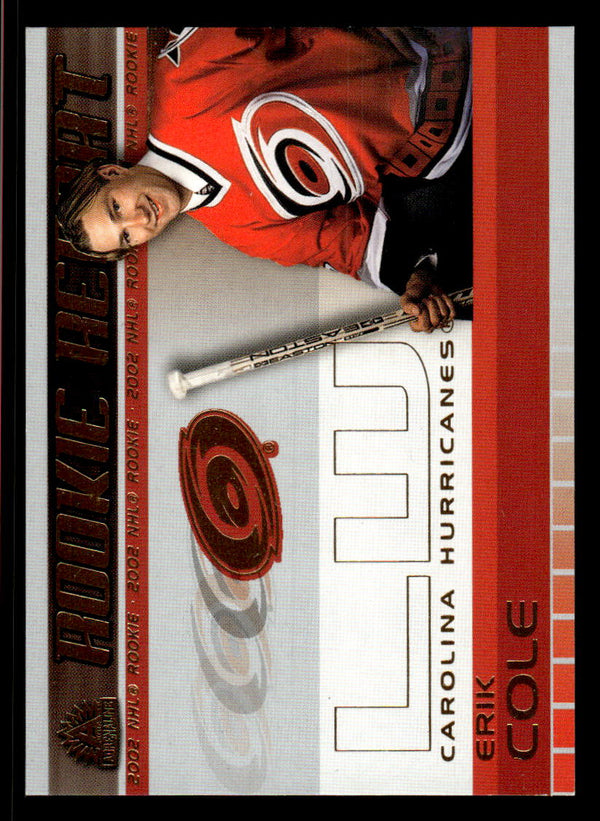 2001 PACIFIC ADRENALINE ERIK COLE 4 MINT ROOKIE REPORT CAROLINA HURRICANES