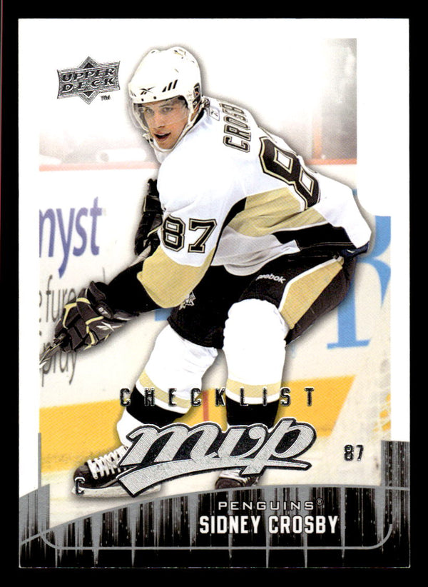 2009 UPPER DECK MVP SIDNEY CROSBY 300 MINT HOCKEY PITTSBURGH PENGUINS