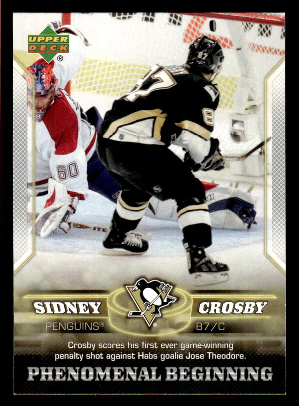 2005 UPPER DECK PHENOMENAL BEGINNING SIDNEY CROSBY 9 NRMT PITTSBURGH PENGUINS