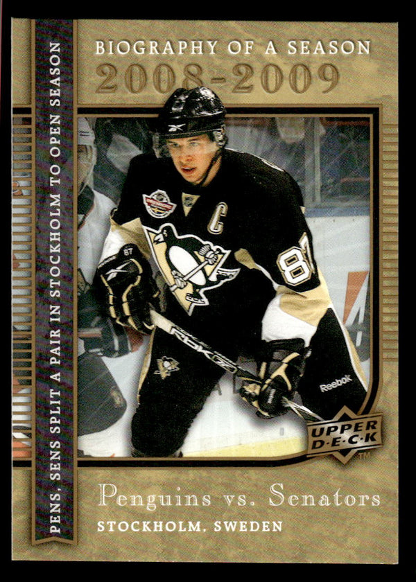 2008 UPPER DECK SIDNEY CROSBY BS7 MINT BIOGRAPHY OF A SEASON HOCKEY