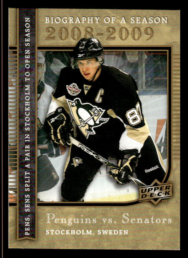 2008 UPPER DECK SIDNEY CROSBY BS7 MINT BIOGRAPHY OF A SEASON HOCKEY