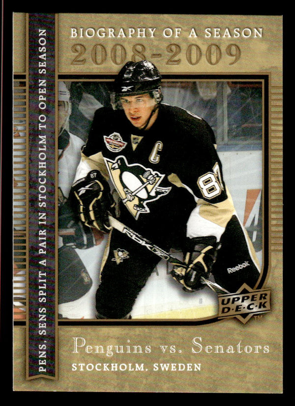 2008 UPPER DECK SIDNEY CROSBY BS7 MINT BIOGRAPHY OF A SEASON HOCKEY