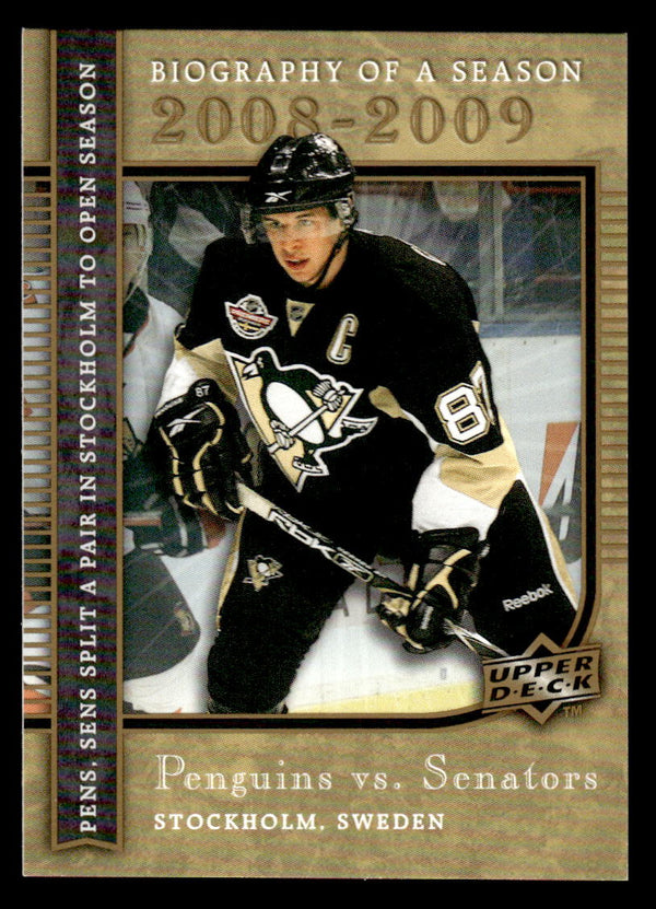 2008 UPPER DECK SIDNEY CROSBY BS7 MINT BIOGRAPHY OF A SEASON HOCKEY