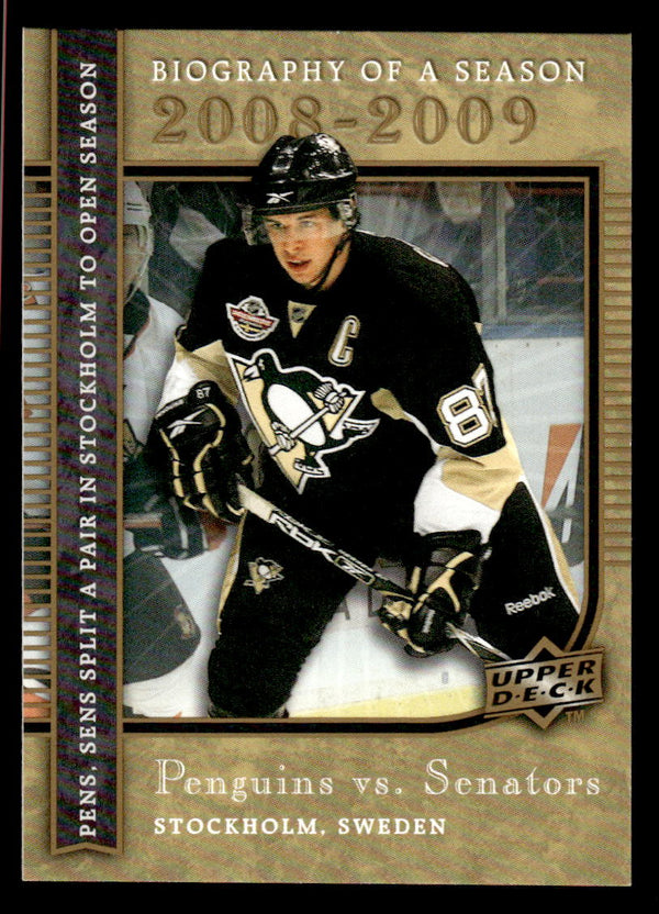 2008 UPPER DECK SIDNEY CROSBY BS7 MINT BIOGRAPHY OF A SEASON HOCKEY