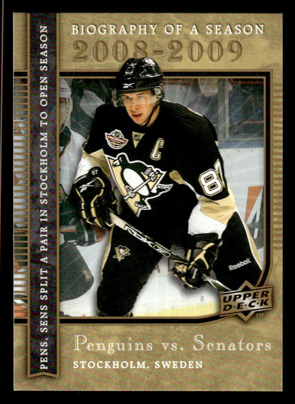 2008 UPPER DECK SIDNEY CROSBY BS7 MINT BIOGRAPHY OF A SEASON HOCKEY