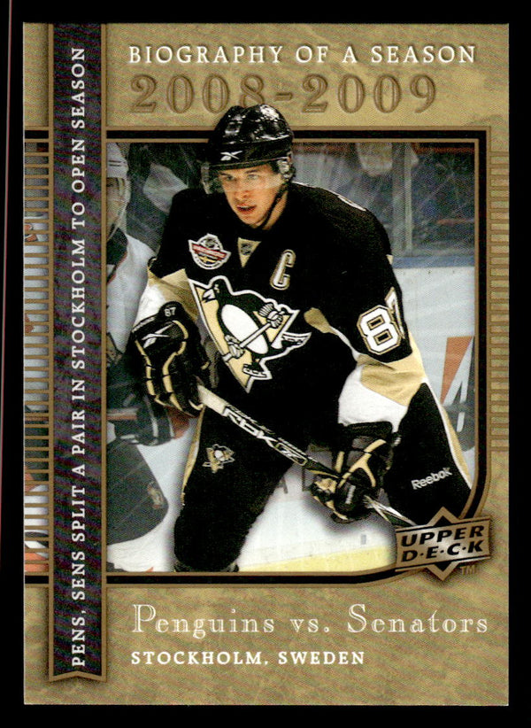 2008 UPPER DECK SIDNEY CROSBY BS7 MINT BIOGRAPHY OF A SEASON HOCKEY