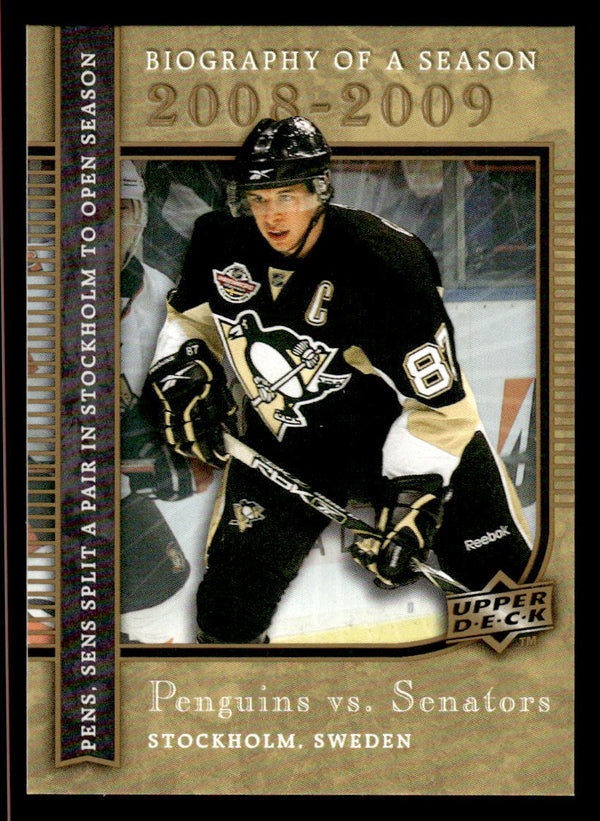 2008 UPPER DECK SIDNEY CROSBY BS7 MINT BIOGRAPHY OF A SEASON HOCKEY