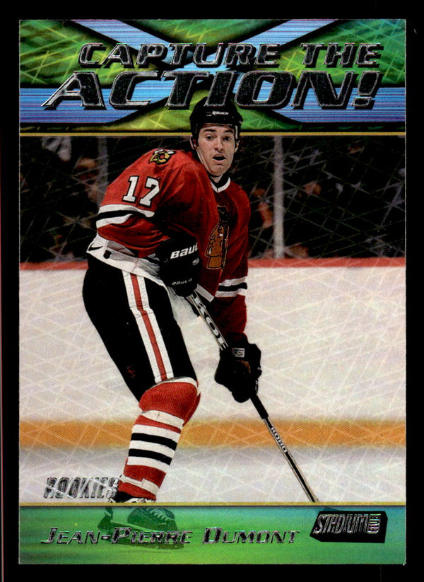 1999 STADIUM CLUB JEAN-PIERRE DUMONT CA7 MINT CAPTURE THE ACTION BLACKHAWKS