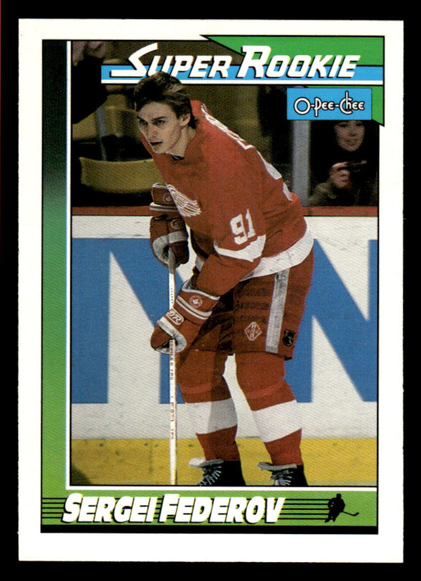 1991 O-PEE-CHEE SERGEI FEDOROV 8 MINT HOCKEY DETROIT RED WINGS