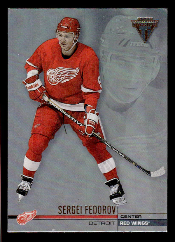 2001 PACIFIC PRIVATE STOCK TITANIUM SERGEI FEDOROV 48 MINT DETROIT RED WINGS