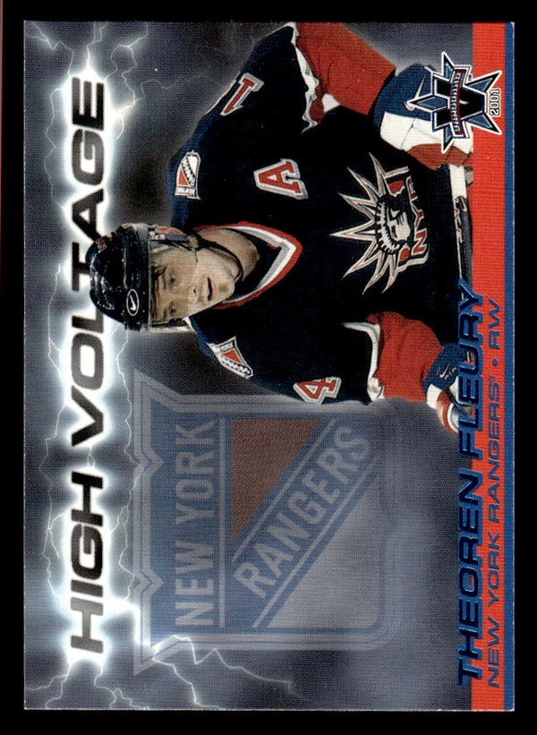 2000 PACIFIC VANGUARD THEOREN FLEURY 22 MINT HIGH VOLTAGE NEW YORK RANGERS