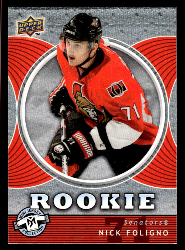 2007 UPPER DECK MINI JERSEY NICK FOLIGNO 134 MINT RC HOCKEY OTTAWA SENATORS