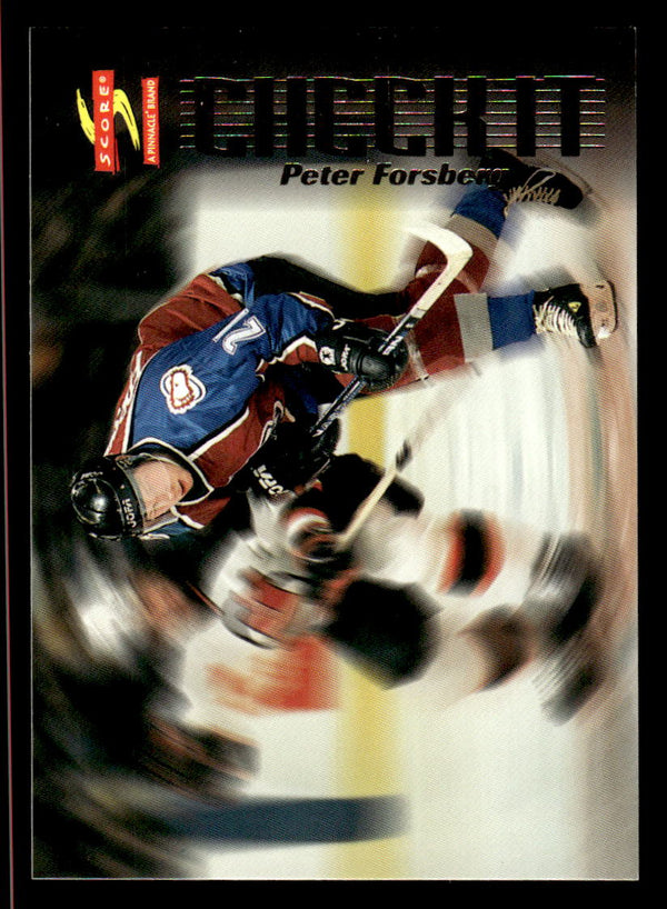 1996 SCORE PETER FORSBERG 2 MINT CHECK IT HOCKEY COLORADO AVALANCHE