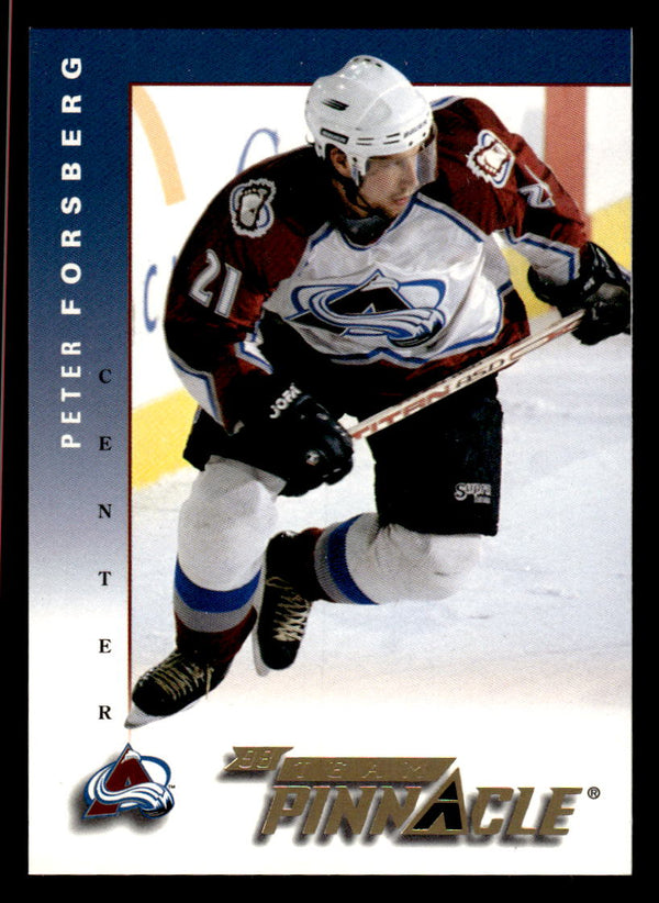 1997 PINNACLE PETER FORSBERG H5 MINT COLLECTOR'S CLUB TEAM PINNACLE AVALANCHE